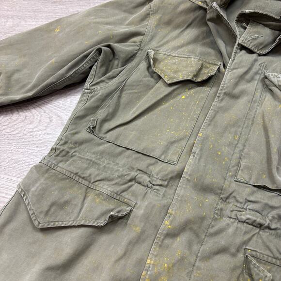 Rare VTG M43 Field Jacket Hooded WW2 Reworked Don't Know Don't Care Men's 34S - Picture 12 of 12